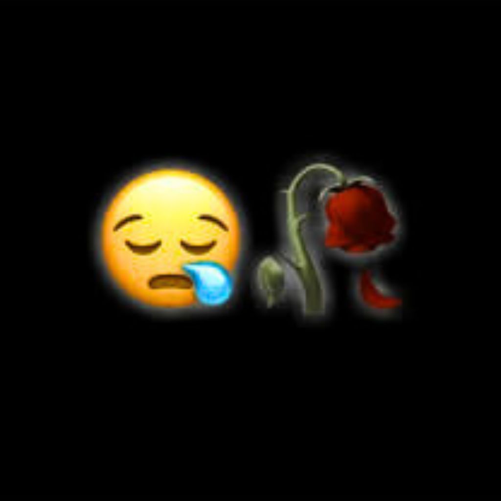 Image of Sad Emoji Dp black background