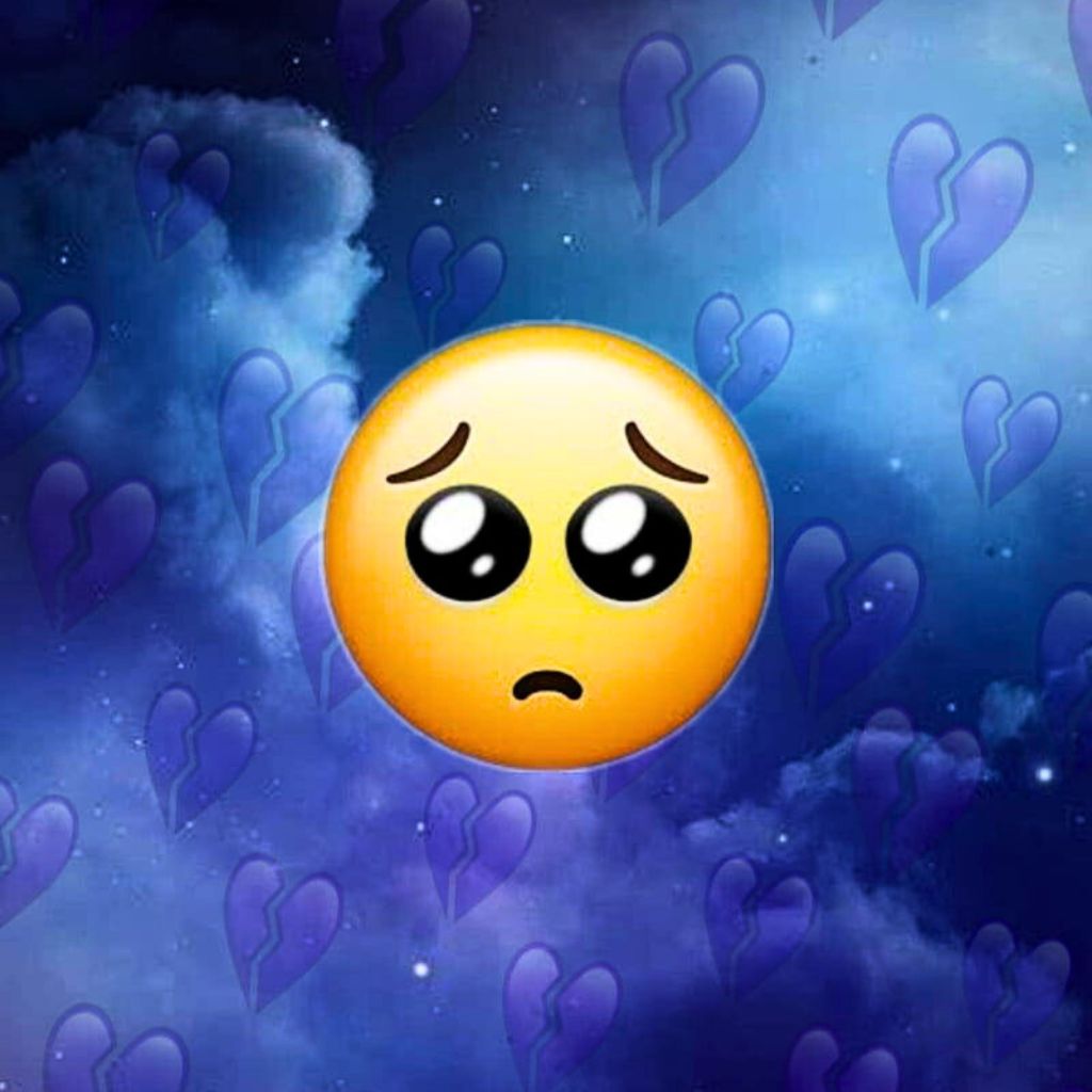 Image of Sad Emoji Dp black background